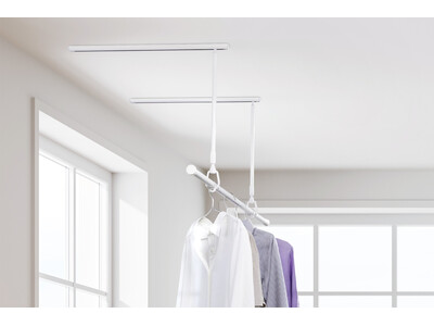 生活動線を妨げない新発想「スライド式室内物干し　TAR5686」が4月1日発売