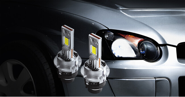 純正HIDをLEDへ簡単交換！明るさ約150%の車用ヘッドライトバルブを
