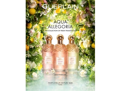 ゲラン フレグランス 「アクア アレゴリア」に、2種の新たな香りと3種の復刻版が登場 “ジョイフル”をテーマに全10種類のフレグランスを展開