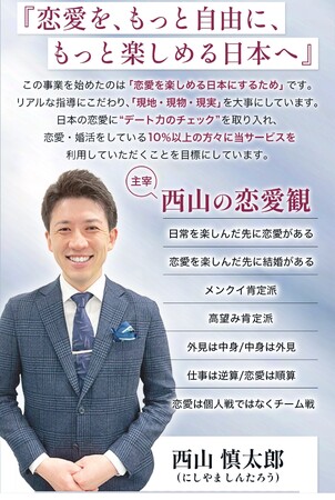 「マジレス模擬デート(R)」「指名模擬デート(R)」など計5種類の模擬デートをリリース。「恋愛を楽しめる日本」にするため、新たなサービスを始動。