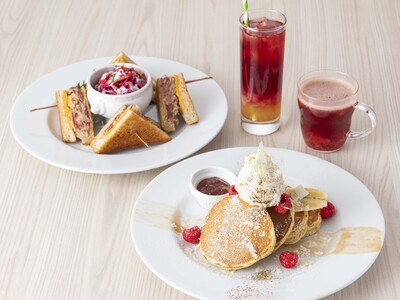 ニューヨークレストラン「サラベス」スペシャルメニュー「アールグレイパンケーキ」／「ルーベンサンドウィッチ」