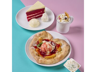 プレミアム・ピザ・ダイニング「カリフォルニア・ピザ・キッチン」映えすぎ注意！ハート形のデザートピザと真っ赤なケーキが登場