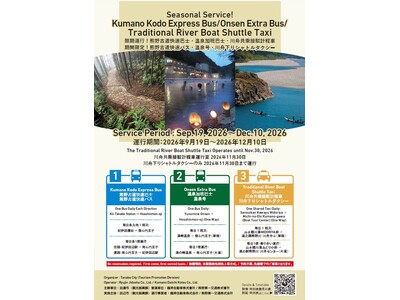 �a�̎R���c�ӎs�A�F��Ó��ւ̃A�N�Z�X�����3��ނ̊ό���ʂ�2026�N9��19���i�y�j������؉^�s�J�n