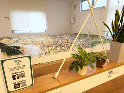 東日本大震災前の陸前高田の街並みを再現した「市街地模型」を常設展示