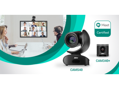 AVer Information - Webカメラ「CAM540」、「CAM340+」がGoogle Meetの認証を取得