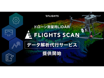 ドローン搭載型LiDAR「FLIGHTS SCAN(R)︎」データ解析代行サービスの提供開始