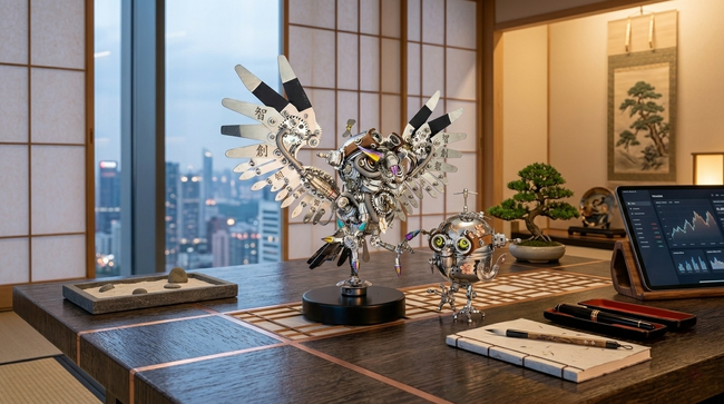BLDB、父の日に最適な親子フクロウ金属アート新作発表 700 ピース超精密スチームパンク 3D メタルパズル