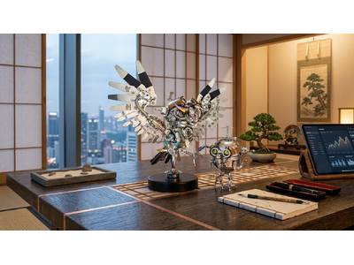 BLDB、父の日に最適な親子フクロウ金属アート新作発表 700 ピース超精密スチームパンク 3D メタルパズル