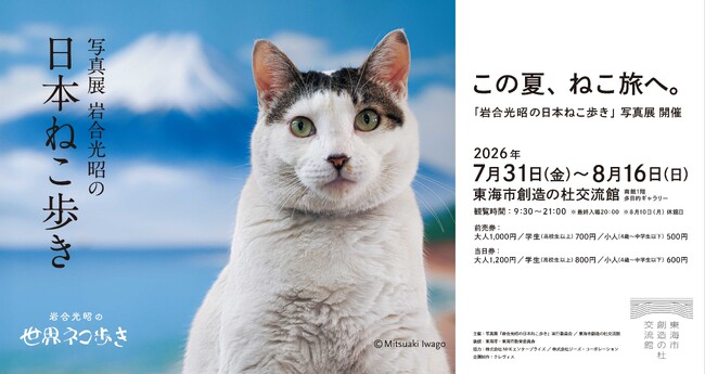 猫好き必見!岩合光昭氏による「岩合光昭の日本ねこ歩き」写真展が夏休み特別企画として開催