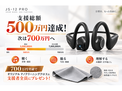 700���~�B���Ŏx���ґS���Ɍ�����T���v���[���g�I�x�����z500���~�˔j�̎�����3in1 AI�J�������ڃC���z���uJS-12 PRO�v��CAMPFIRE�ōD�]���J���I