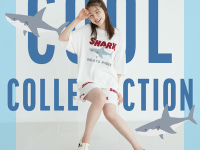 「gelato pique (ジェラート ピケ)」着るとひんやりする接触冷感素材のシャークモチーフ【COOL COLLECTION（クールコレクション）】が新登場！