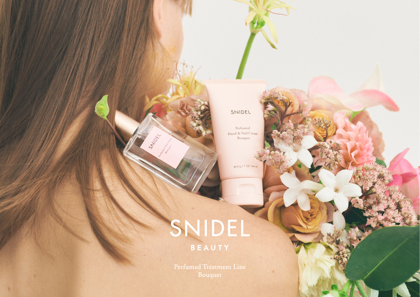 ＜SNIDEL BEAUTY＞オールナチュラルの香りを採用したヘアミストとハンドクリームに両手いっぱいのブーケを思わせる新たな香りが登場。