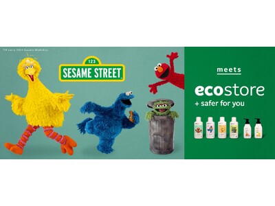 【ecostore(エコストア)】「セサミストリート」と初のコラボレーションが実現！“世界は水でつながっている”をテーマに洗たく用洗剤、ハンドウォッシュ、ギフトセットが登場。