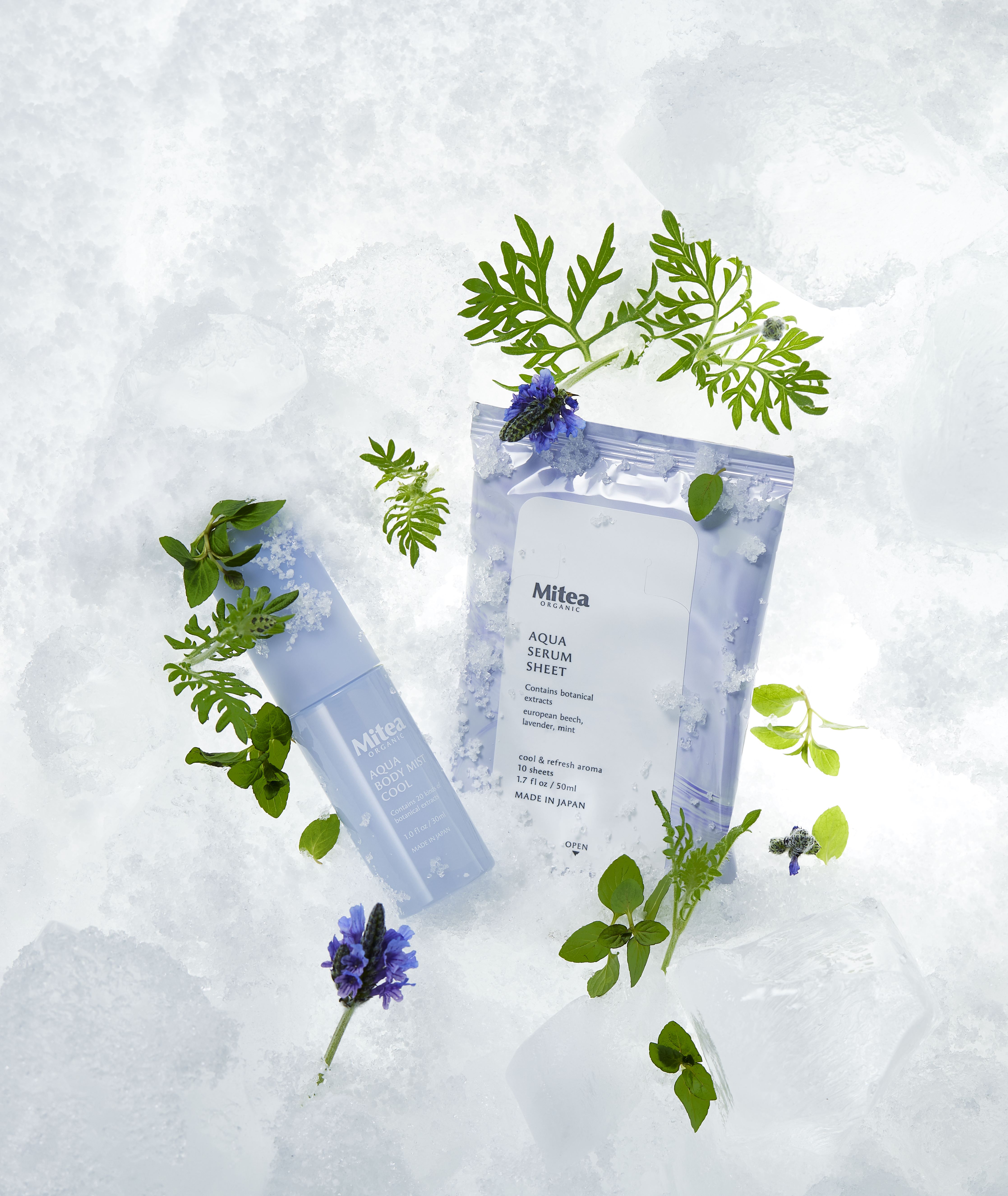ファミリーマート×コスメキッチン協業のスキンケアブランドMitea ORGANIC(ミティア オーガニック)より、オーガニックアロマが香る、新感覚の冷感ミストと冷感シートが限定新発売*¹