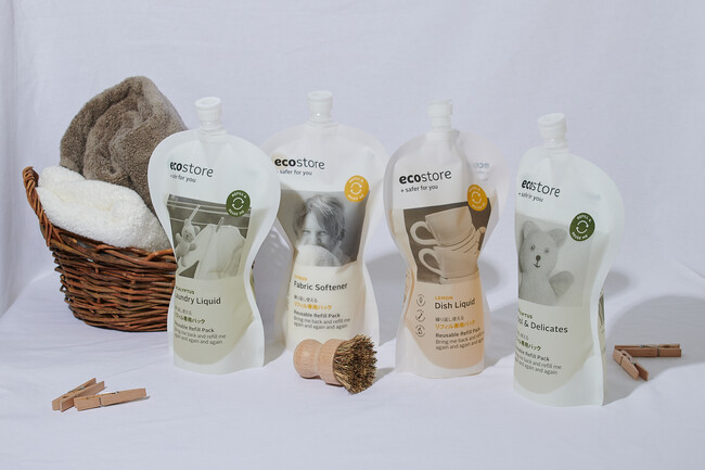 エコストア、自動洗剤充てん機“ecofill（エコフィル）”専用パックを4種類に拡充