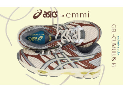 【ASICS for emmi】レトロランニングシューズに洗練されたデザインにアップデートを加えたGEL-CUMULUS 16を初別注＜11月13日(木)全国発売開始＞