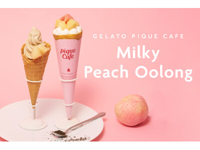 【gelato pique cafe】みずみずしい白桃とウーロン茶のハーモニー“Milky Peach Oolong” フェアを開催！夏にぴったりのクレープとソフトクリームが登場＜7月23日～＞