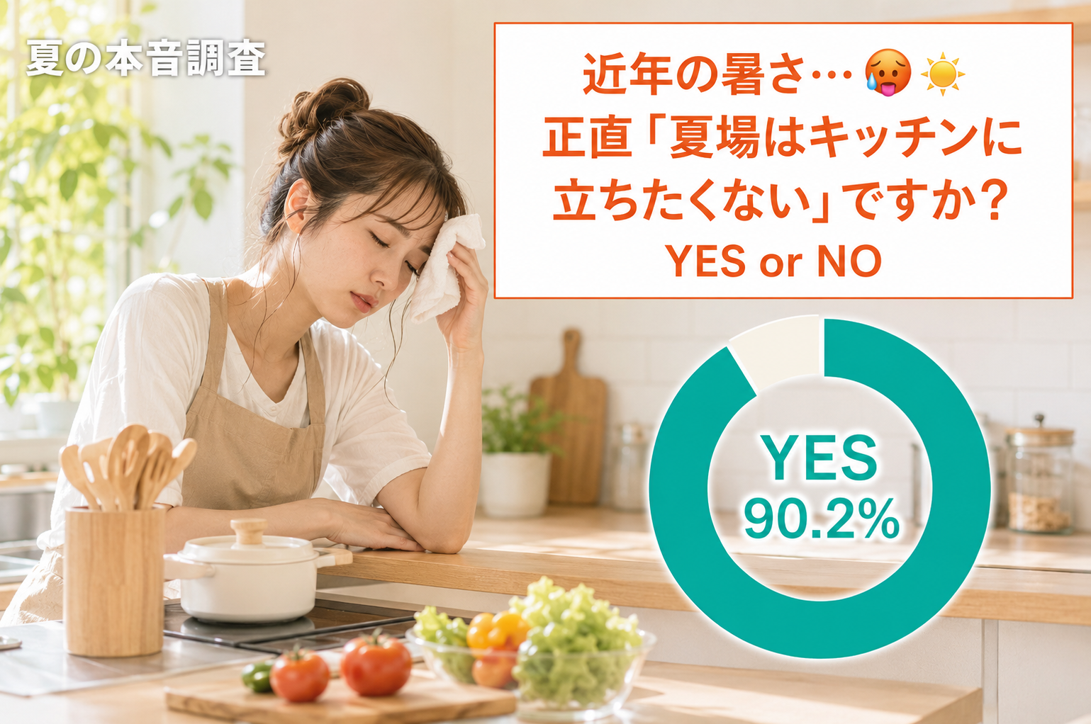 【猛暑直前】「夏場はキッチンに立ちたくない」人が90%超。昭和41年創業・美濃焼の老舗丸勝が、酷暑の自炊に関する意識調査
