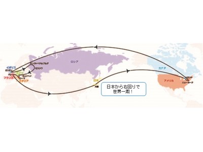 北半球７カ国を一度に巡る,夢の世界一周の旅20日間