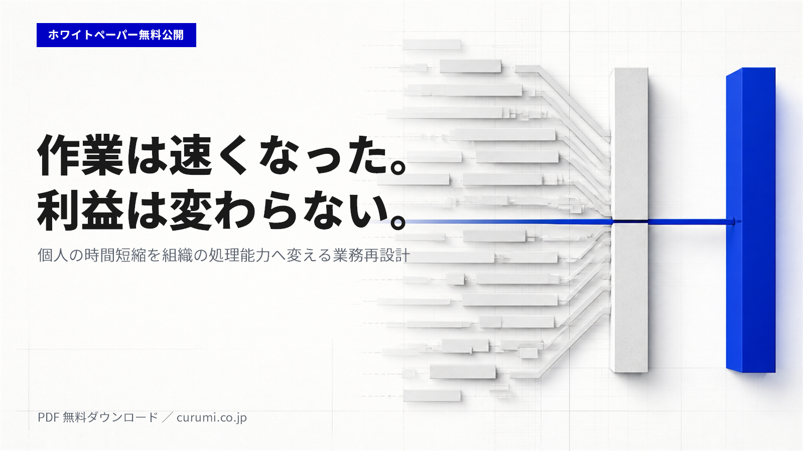 「AIを導入したのに業務効率化が進まない」原因を業務再設計から解…