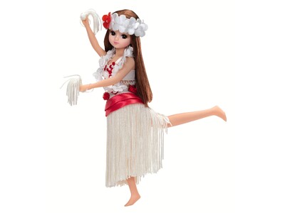 ハワイアンズソロダンサーの衣装をまとった「スパリゾートハワイアンズ リカちゃん」を数量限定発売