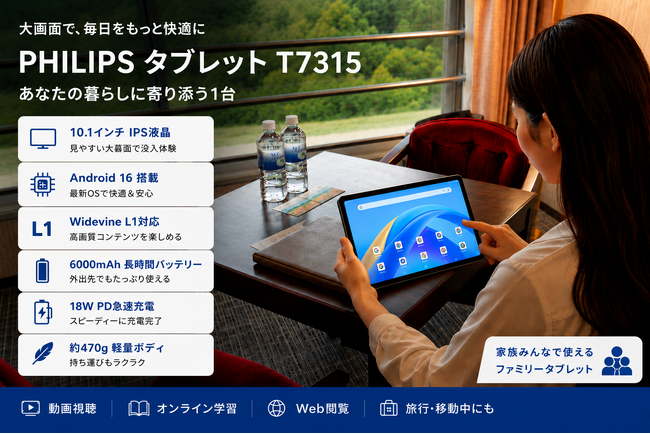 【フィリップス・タブレット】最新Android 16搭載モデルが当たる!公式X(旧Twitter)アカウントを開設。開設記念プレゼントキャンペーンを開始