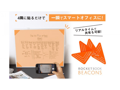 【テレワークの生産性向上】一瞬でホワイトボードを”スマートオフィス化” する「ロケットブック ビーコン」が日本で販売開始！