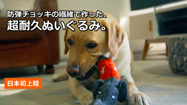 鋼鉄の15倍の強度をもつ防弾チョッキの繊維で作った、壊れにくい犬用ぬいぐるみ「CHEEKY」がフランスから日本初上陸｜7月22日Makuakeにて先行販売