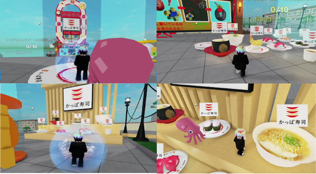 累計アクセス数870万回超え！世界的大人気メタバースゲーミングプラットフォーム「Roblox」の『だるまゲーム』にて、かっぱ寿司のお寿司やサイドメニューがあなたのペットになる!?