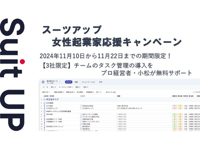 経営支援クラウド「Suit UP」（スーツアップ）、女性起業家応援キャンペーン