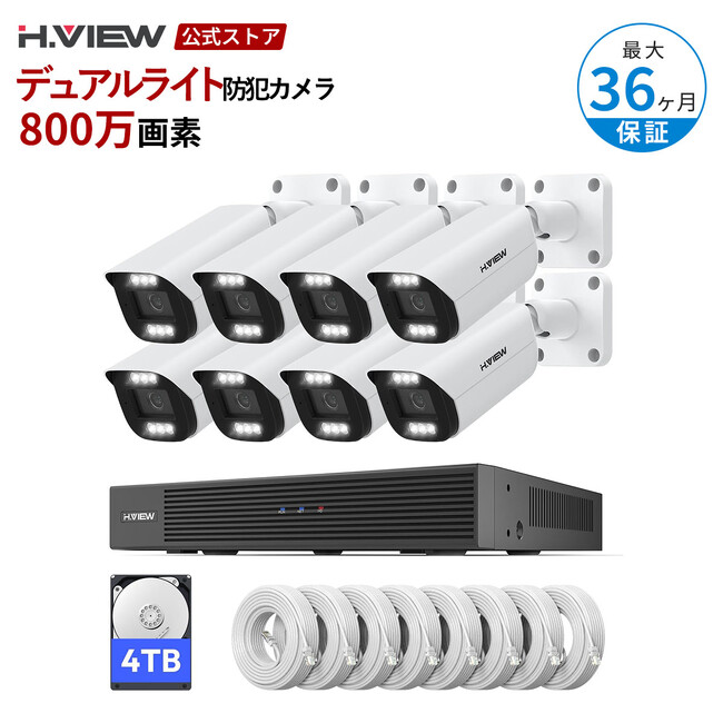 �J����1��ɂ�LAN�P�[�u��1�{�ŋ��d�E�ʐM�BH.VIEW�uHV-800G10�v���ڂ�4K�h�ƃJ����8��Z�b�g