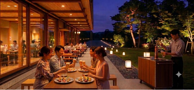 【京都御苑】7月18日より初の夜間レストラン営業始動!「京都御苑 中立売御門 檜垣」で期間限定「ビアテラス」スタート