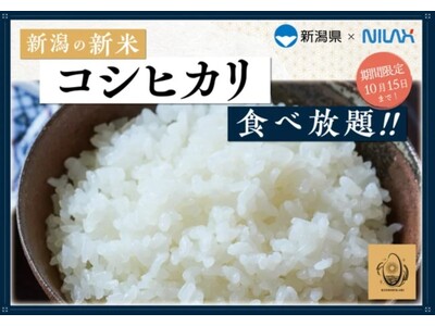 ニラックスのブッフェ34店舗に『新潟県産コシヒカリの新米』が期間限定で登場！