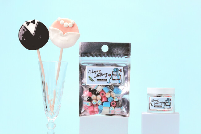 結婚式の思い出を“食べられる記念品”に　オリジナルラベルやフォトジェニックなロリポップが登場　PAPABUBBLEのブライダルシリーズ　3月12日より発売