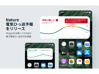 お住まいエリアの電力使用率は「Nature Remoアプリ」で確認！日本全国の「電気ひっ迫予報」ウィジェットをiOS向けにリリース