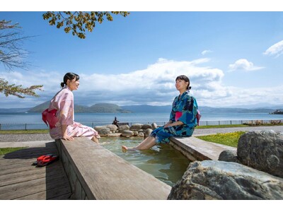 【洞爺湖畔亭】洞爺湖の絶景を見ながら癒される！足湯が再開しました！！