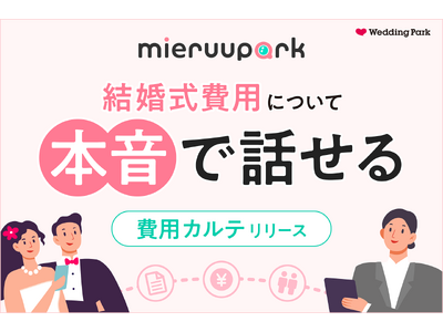 【ウエディング業界初*】結婚式費用のリアルなシミュレーションができる「mieruupark」｜「費用の本音」をデータが導く。カップルのこだわりを式場へつなぐ新機能「費用カルテ」を2月9日より提供開始