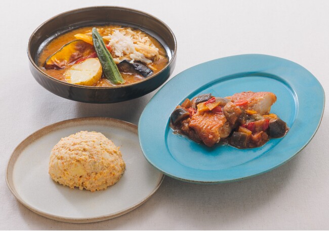 だし×香辛料 スパイシーな夏のだし惣菜　「夏野菜のだしスープカレー」ほか夏季限定メニュー全8品　「一汁旬菜 日本橋だし場」など6店舗で6月1日新発売