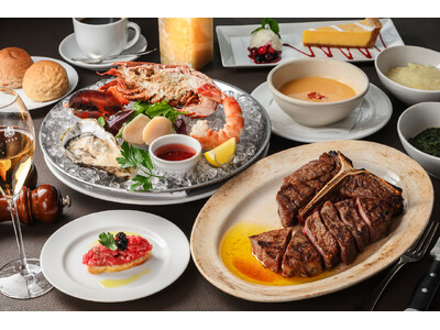 NYの名門ステーキハウス「ベンジャミンステーキハウス」大阪店、春の特別なひとときを彩る、最上級プライム熟成Tボーンステーキと豪華シーフードの特別コース「コース・ザ・ベンジャミン」が新登場