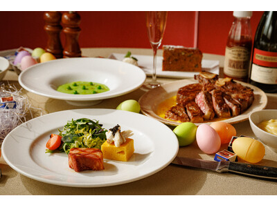 NYの名門ステーキハウス「ベンジャミンステーキハウス」六本木店、イースターをモチーフに、春の訪れを感じる「イースターステーキコース」を提供開始