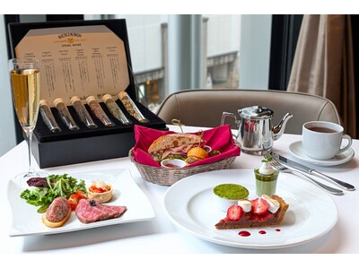 NYの名門ステーキハウス「ベンジャミンステーキハウス」大阪店、新緑の季節を愉しむ「抹茶カクテル付き アフタヌーンティー」が登場