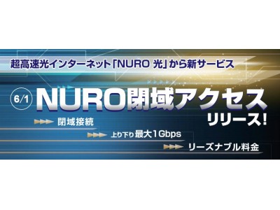 クラウドサービス基盤との相互接続可能なセキュアで高速な拠点間ネットワークサービス「NURO閉域アクセス」を提供開始