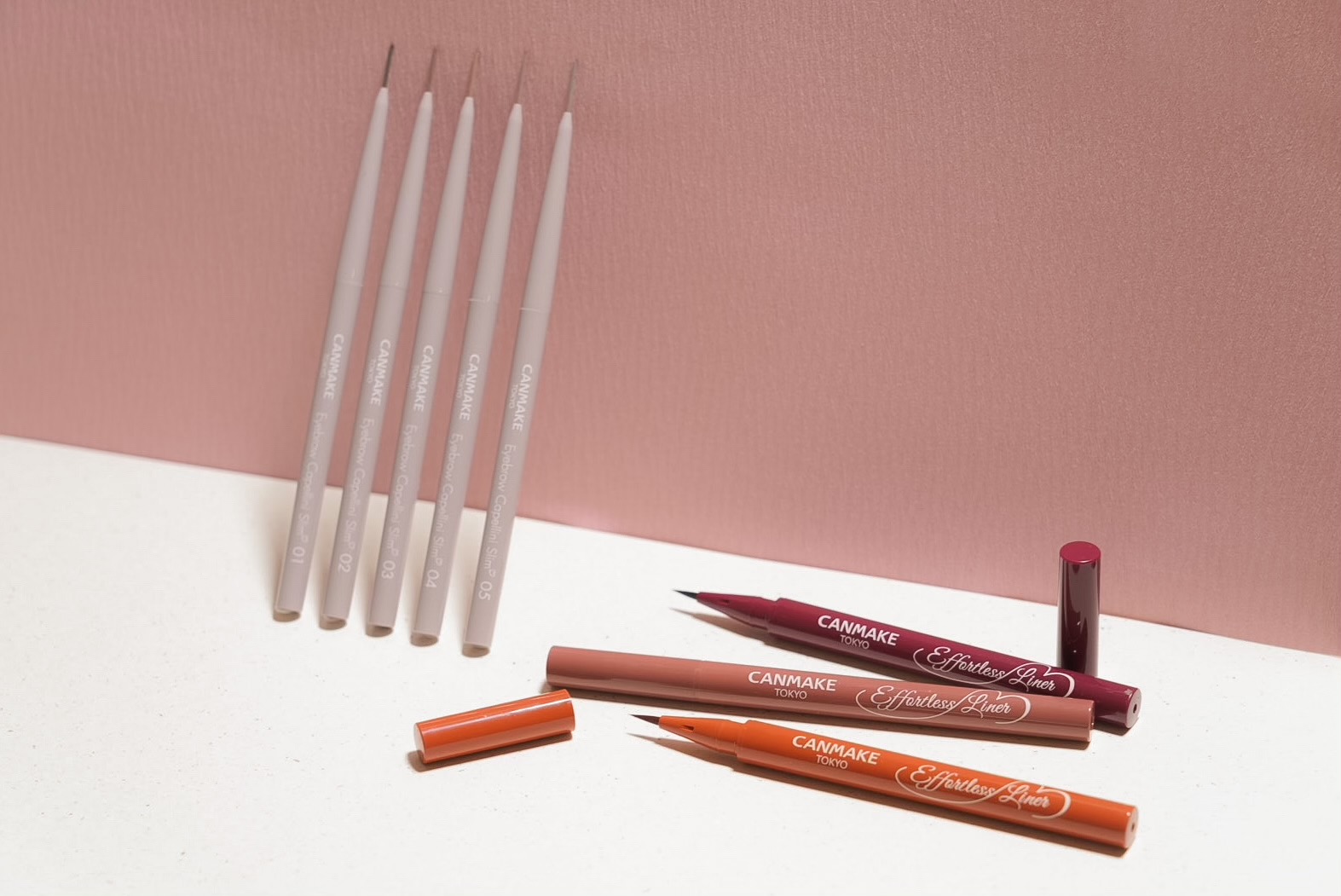 キャンメイクから、細いパスタのカッペリーニのような激細芯アイブロウが新登場！目元に抜け感を演出するブラウンニュアンスの新アイライナーと共に10月下旬より発売