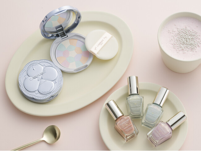 【キャンメイク】ツヤ肌仕上げのフェイスパウダー「イルミネイティングフィニッシュパウダー ～Abloom～」から新色が登場！パステルカラーがかわいい「カラフルネイルズ」の新色も2025年4月下旬より発売