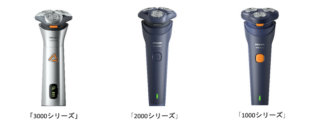 ライフスタイルに合わせた3種類の回転式電動シェーバーが新登場 肌への刺激が少ない敏感肌モードを搭載した「3000シリーズ」