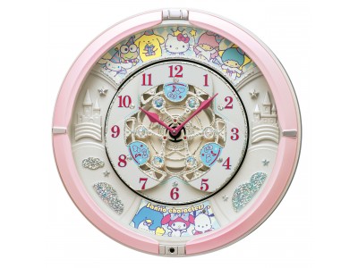 サンリオの人気キャラクターが大集合の家庭用からくり時計を発売