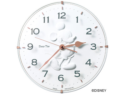 レリーフ状に浮き出るミッキーマウスのシルエット ディズニーの新型掛時計を発売