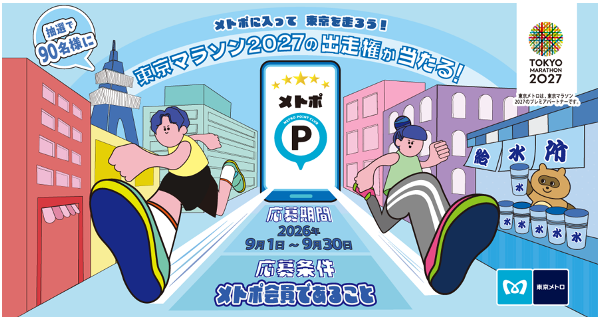 メトポ×東京マラソン2027出走権キャンペーンを実施！