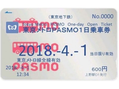 東京メトロＰＡＳＭＯ1日乗車券」を無記名ＰＡＳＭＯでもご購入 