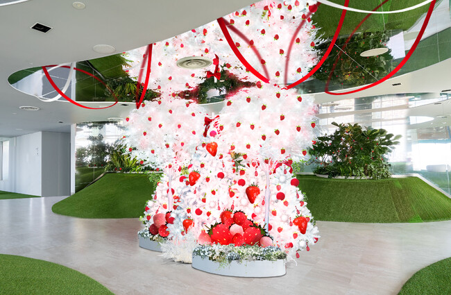 海抜251mの“いちごが実る冬の空の公園”で、いちごピクニック♪期間限定いちごスイーツやワークショップが楽しめる!<てんぼうパーク いちごびより>世界初!?展望台でのプチいちご狩り体験も